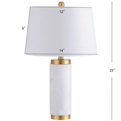 JONATHAN Y 23" Marble Adams Table Lamp (Includes LED Light Bulb) White - JONATHAN Y 2 JONATHAN Y 23" Marble Adams Table Lamp (Includes LED Light Bulb) White - JONATHAN Y - Image 2
