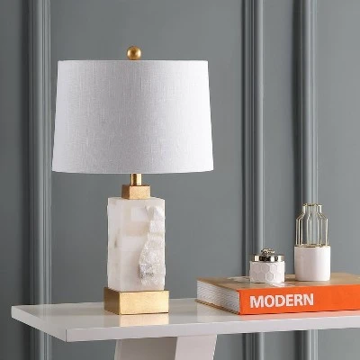 JONATHAN Y 23" Alabaster/Metal Eloise Table Lamp (Includes LED Light Bulb) White - JONATHAN Y 2 JONATHAN Y 23" Alabaster/Metal Eloise Table Lamp (Includes LED Light Bulb) White - JONATHAN Y - Image 2