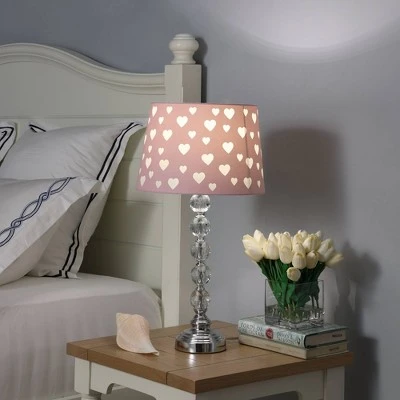 22" Novelty Kids' Metal Table Lamp with Heart Shade Pink - Ore International 2 22" Novelty Kids' Metal Table Lamp with Heart Shade Pink - Ore International - Image 2