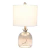 Hammered Glass Jar Table Lamp with Linen Shade White - Lalia Home