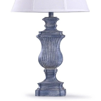 Tao's Textured Urn Table Lamp with Bell Shade Denim Blue - StyleCraft 2 Tao's Textured Urn Table Lamp with Bell Shade Denim Blue - StyleCraft - Image 2