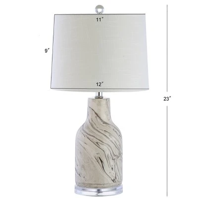 JONATHAN Y 23" Ceramic Webb Table Lamp (Includes LED Light Bulb) Gray - JONATHAN Y 3 JONATHAN Y 23" Ceramic Webb Table Lamp (Includes LED Light Bulb) Gray - JONATHAN Y - Image 3
