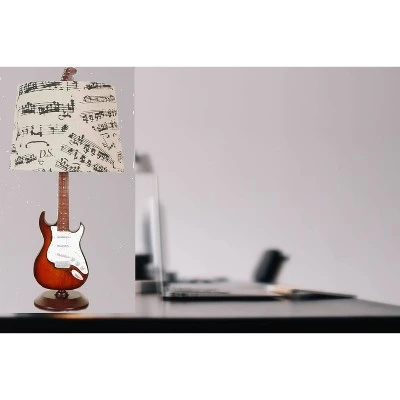 24.5" Guitar Table Lamp with Music Note Shade - Creative Motion Industries 2 24.5" Guitar Table Lamp with Music Note Shade - Creative Motion Industries - Image 2