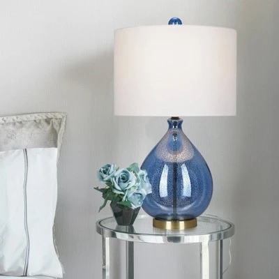 24" Table Lamp Blue (Includes LED Light Bulb) - Cresswell Lighting 1 24" Table Lamp Blue (Includes LED Light Bulb) - Cresswell Lighting