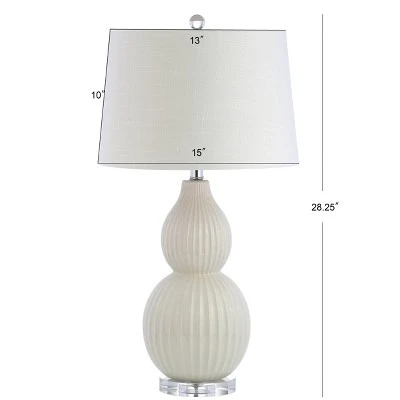 JONATHAN Y 28.25" Ceramic Thatcher Table Lamp (Includes Energy Efficient Light Bulb) - JONATHAN Y Gray 3 JONATHAN Y 28.25" Ceramic Thatcher Table Lamp (Includes Energy Efficient Light Bulb) - JONATHAN Y Gray - Image 3
