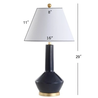 JONATHAN Y 29" Ceramic/Metal Copenhagen Table Lamp (Includes Energy Efficient Light Bulb) - JONATHAN Y White 3 JONATHAN Y 29" Ceramic/Metal Copenhagen Table Lamp (Includes Energy Efficient Light Bulb) - JONATHAN Y White - Image 3