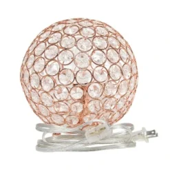 8" Elipse Crystal Ball Sequin Table Lamp Rose Gold - Elegant Designs -Deals A Radiant Den Store unnamed file 3863