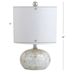 JONATHAN Y 16" Wilson Seashell Table Lamp White (Includes LED Light Bulb) - JONATHAN Y -Deals A Radiant Den Store unnamed file 3880