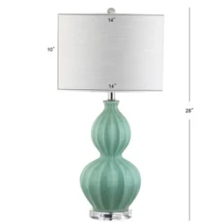 JONATHAN Y 28" Glass Faye Table Lamp (Includes LED Light Bulb) Green - JONATHAN Y -Deals A Radiant Den Store unnamed file 3887