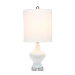 Paseo Table Lamp with Fabric Shade White - Lalia Home