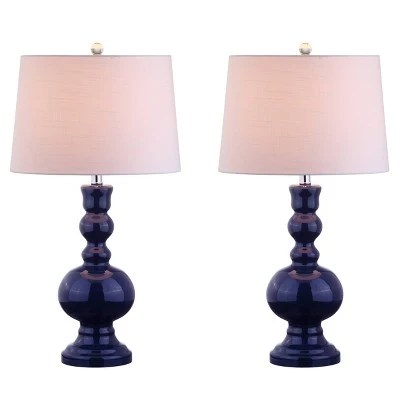 JONATHAN Y 28.5" (Set of 2) Genie Glass Table Lamps (Includes LED Light Bulb) - JONATHAN Y Navy 7 JONATHAN Y 28.5" (Set of 2) Genie Glass Table Lamps (Includes LED Light Bulb) - JONATHAN Y Navy - Image 7