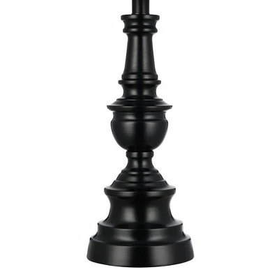 27" 3-Way Decorative Metal Table Lamp with Linen Shade (Includes LED Light Bulb) Black - Cresswell Lighting 1 27" 3-Way Decorative Metal Table Lamp with Linen Shade (Includes LED Light Bulb) Black - Cresswell Lighting