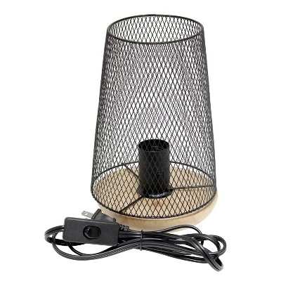 Wired Mesh Uplight Table Lamp Black - Simple Designs 6 Wired Mesh Uplight Table Lamp Black - Simple Designs - Image 6