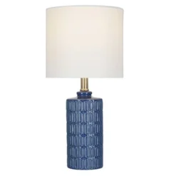18" Textured Ceramic Table Lamp with Linen Shade (Includes LED Light Bulb) Blue - Cresswell Lighting 7 18" Textured Ceramic Table Lamp with Linen Shade (Includes LED Light Bulb) Blue - Cresswell Lighting -Deals A Radiant Den Store unnamed file 3947