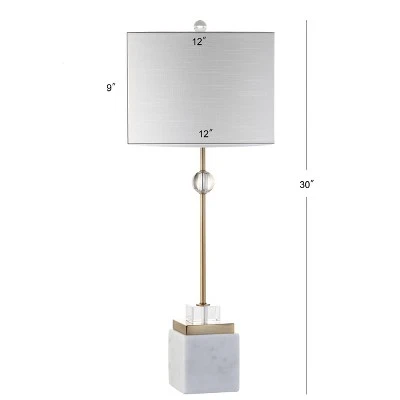 JONATHAN Y 30" (Set of 2) Dawson Marble/Crystal Table Lamp (Includes LED Light Bulb) White - JONATHAN Y 3 JONATHAN Y 30" (Set of 2) Dawson Marble/Crystal Table Lamp (Includes LED Light Bulb) White - JONATHAN Y - Image 3