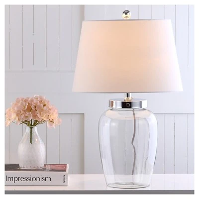 22.5" Evan Fillable Glass Table Lamp Clear (Includes CFL Light Bulb) - Safavieh 2 22.5" Evan Fillable Glass Table Lamp Clear (Includes CFL Light Bulb) - Safavieh - Image 2