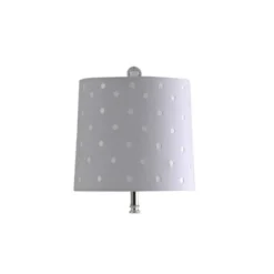 Romy Crystal Steel Table Lamp with Acrylic and Metal Fabric Shade Clear - StyleCraft
