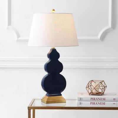 JONATHAN Y 29" Ceramic/Resin Carter Table Lamp (Includes Energy Efficient Light Bulb) - JONATHAN Y Blue 1 JONATHAN Y 29" Ceramic/Resin Carter Table Lamp (Includes Energy Efficient Light Bulb) - JONATHAN Y Blue