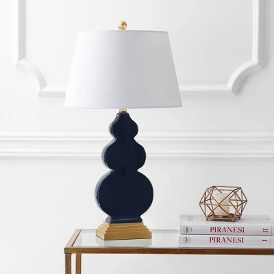 JONATHAN Y 29" Ceramic/Resin Carter Table Lamp (Includes Energy Efficient Light Bulb) - JONATHAN Y Blue 2 JONATHAN Y 29" Ceramic/Resin Carter Table Lamp (Includes Energy Efficient Light Bulb) - JONATHAN Y Blue - Image 2