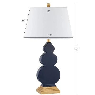 JONATHAN Y 29" Ceramic/Resin Carter Table Lamp (Includes Energy Efficient Light Bulb) - JONATHAN Y Blue 3 JONATHAN Y 29" Ceramic/Resin Carter Table Lamp (Includes Energy Efficient Light Bulb) - JONATHAN Y Blue - Image 3