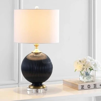 JONATHAN Y 26.5" LED Glass/Crystal Table Lamp - JONATHAN Y White 1 JONATHAN Y 26.5" LED Glass/Crystal Table Lamp - JONATHAN Y White