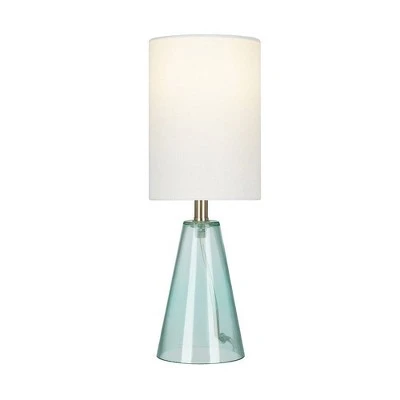 14" Glass Accent Table Lamp Teal - Cresswell Lighting 1 14" Glass Accent Table Lamp Teal - Cresswell Lighting