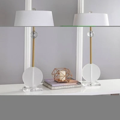 JONATHAN Y 34" (Set of 2) Spencer Crystal/Metal Table Lamp (Includes LED Light Bulb) Clear - JONATHAN Y 2 JONATHAN Y 34" (Set of 2) Spencer Crystal/Metal Table Lamp (Includes LED Light Bulb) Clear - JONATHAN Y - Image 2