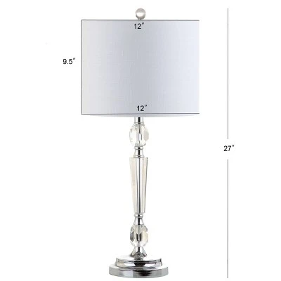 JONATHAN Y 27" (Set of 2) Victoria Crystal Table Lamp (Includes LED Light Bulb) Clear - JONATHAN Y 3 JONATHAN Y 27" (Set of 2) Victoria Crystal Table Lamp (Includes LED Light Bulb) Clear - JONATHAN Y - Image 3
