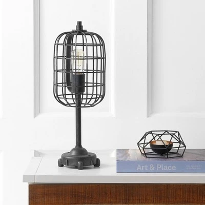 JONATHAN Y 20" Metal Odette Industrial Table Lamp (Includes Light Bulb) Black - JONATHAN Y 2 JONATHAN Y 20" Metal Odette Industrial Table Lamp (Includes Light Bulb) Black - JONATHAN Y - Image 2