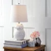 JONATHAN Y 20.5" Ceramic Hoot Mini Table Lamp (Includes LED Light Bulb) White - JONATHAN Y