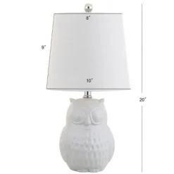 JONATHAN Y 20.5" Ceramic Hoot Mini Table Lamp (Includes LED Light Bulb) White - JONATHAN Y -Deals A Radiant Den Store unnamed file 4052