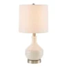 510 Design 20.5" Textured Ceramic Table Lamp White