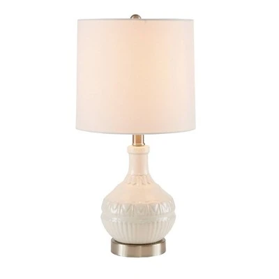 510 Design 20.5" Textured Ceramic Table Lamp White 1 510 Design 20.5" Textured Ceramic Table Lamp White