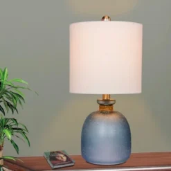 Coastal Glass Table Lamp Blue - Fangio Lighting