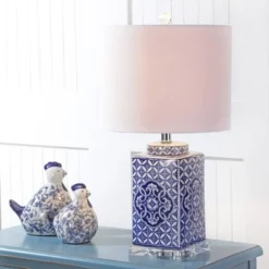 JONATHAN Y 23" Choi Chinoiserie Table Lamp (Includes LED Light Bulb) Blue - JONATHAN Y