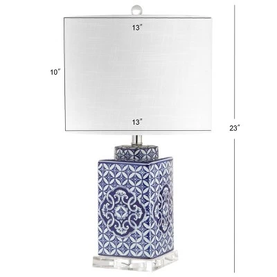 JONATHAN Y 23" Choi Chinoiserie Table Lamp (Includes LED Light Bulb) Blue - JONATHAN Y 3 JONATHAN Y 23" Choi Chinoiserie Table Lamp (Includes LED Light Bulb) Blue - JONATHAN Y - Image 3