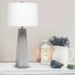 Concrete Pillar Table Lamp with Fabric Shade White - Lalia Home 8 Concrete Pillar Table Lamp with Fabric Shade White - Lalia Home -Deals A Radiant Den Store unnamed file 408