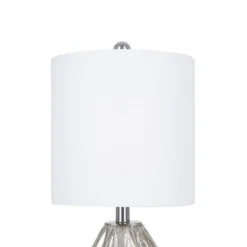 22" Glam Table Lamp Silver (Includes LED Light Bulb) - Cresswell Lighting