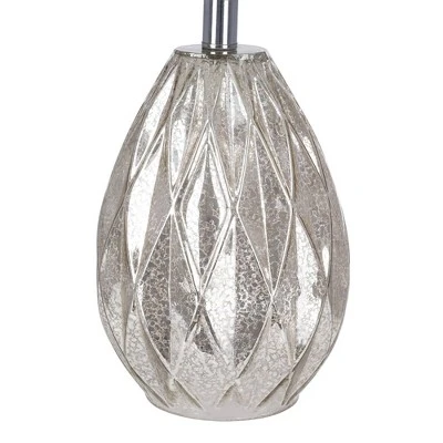 22" Glam Table Lamp Silver (Includes LED Light Bulb) - Cresswell Lighting 2 22" Glam Table Lamp Silver (Includes LED Light Bulb) - Cresswell Lighting - Image 2