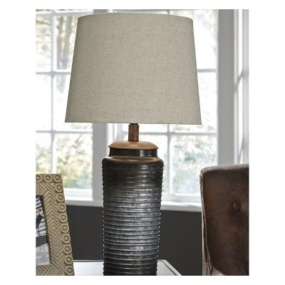Norbert Metal Set Of 2 Table Lamp Gray - Signature Design by Ashley 1 Norbert Metal Set Of 2 Table Lamp Gray - Signature Design by Ashley