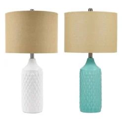 26.5" Quilted Ceramic Table Lamp with Natural Linen Drum Shade Aqua Blue - Cresswell Lighting 11 26.5" Quilted Ceramic Table Lamp with Natural Linen Drum Shade Aqua Blue - Cresswell Lighting -Deals A Radiant Den Store unnamed file 4110