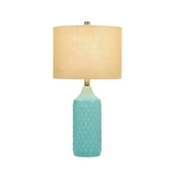 26.5" Quilted Ceramic Table Lamp with Natural Linen Drum Shade Aqua Blue - Cresswell Lighting 12 26.5" Quilted Ceramic Table Lamp with Natural Linen Drum Shade Aqua Blue - Cresswell Lighting -Deals A Radiant Den Store unnamed file 4111
