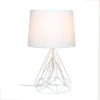 Geometric Wired Table Lamp with Fabric Shade White - Lalia Home