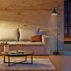 65" Tristan Dimmable Floor Lamp with Task Shade - Globe Electric Black