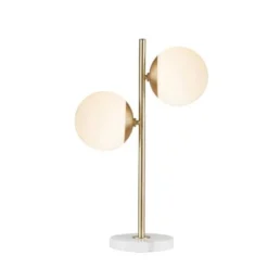 Ink+Ivy Holloway Table Lamp White/Gold