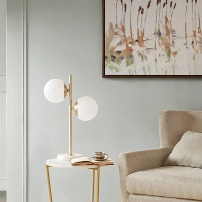 Ink+Ivy Holloway Table Lamp White/Gold 2 Ink+Ivy Holloway Table Lamp White/Gold - Image 2