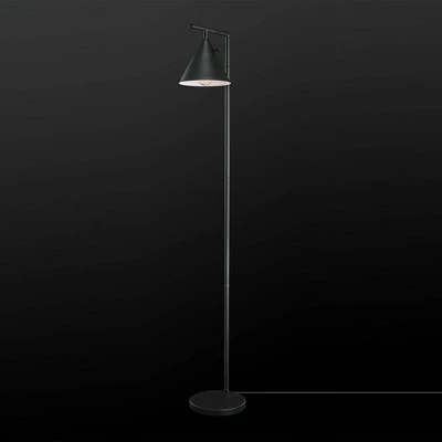 65" Tristan Dimmable Floor Lamp with Task Shade - Globe Electric Black 4 65" Tristan Dimmable Floor Lamp with Task Shade - Globe Electric Black - Image 4