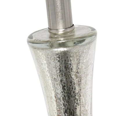 Speckled Mercury Tear Drop Table Lamp with Fabric Shade White - Lalia Home 2 Speckled Mercury Tear Drop Table Lamp with Fabric Shade White - Lalia Home - Image 2