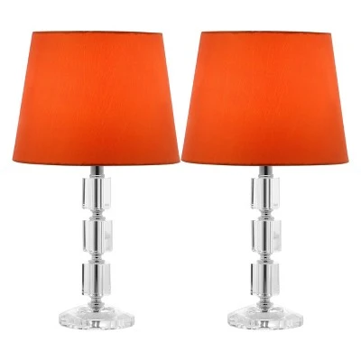 (Set of 2) 16" Erin Crystal Cube Lamp Clear (Includes CFL Light Bulb) - Safavieh 3 (Set of 2) 16" Erin Crystal Cube Lamp Clear (Includes CFL Light Bulb) - Safavieh - Image 3