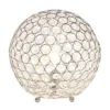 10" Elipse Crystal Ball Sequin Table Lamp Chrome - Elegant Designs